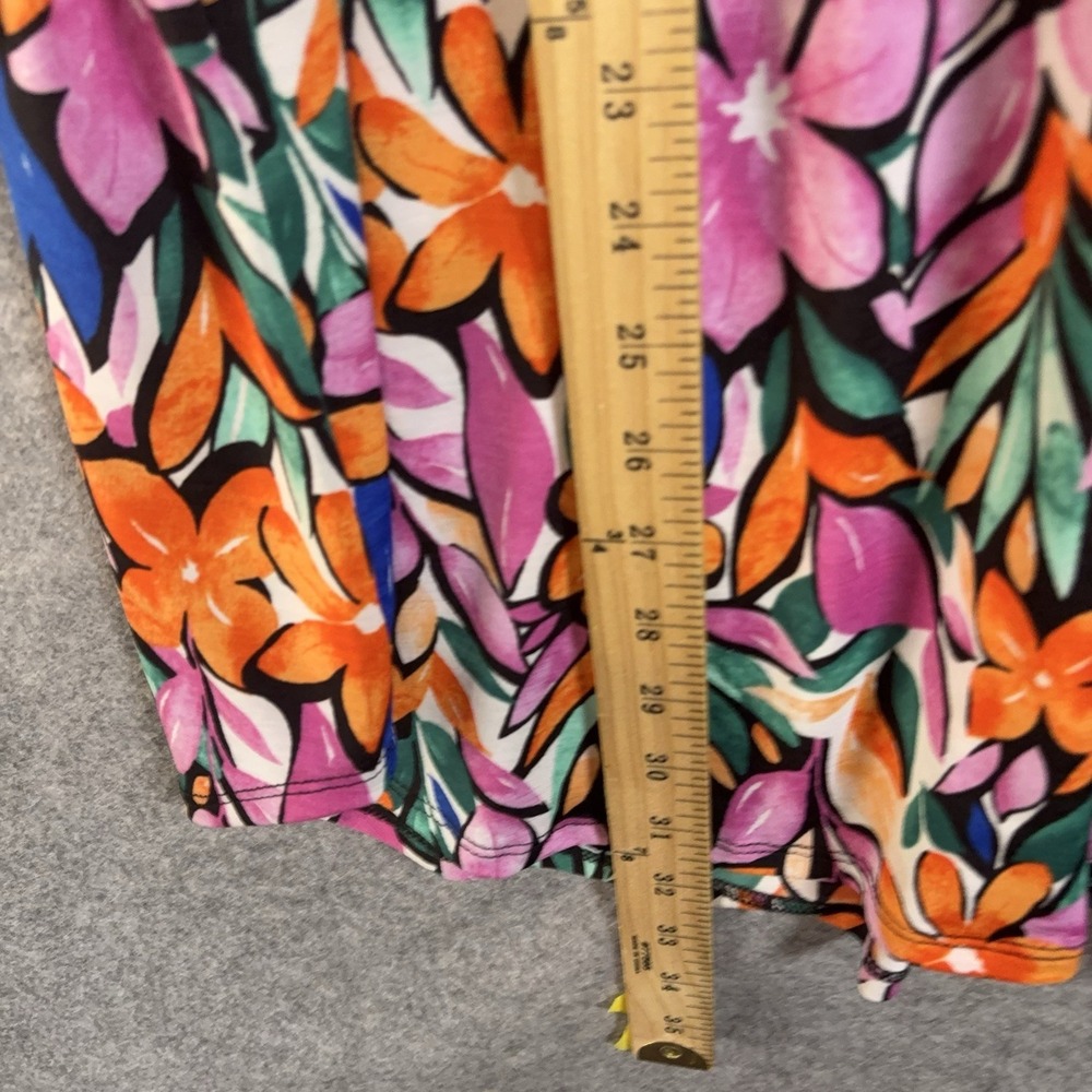 Dear Scarlett Blouse Womens 3X Multicolor Floral Lightweight Stretch - Picture 6 of 7